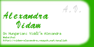 alexandra vidam business card